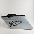 Saddlebags for Harley Touring (2020) - Extended Stretched, Barracuda Silver Denim