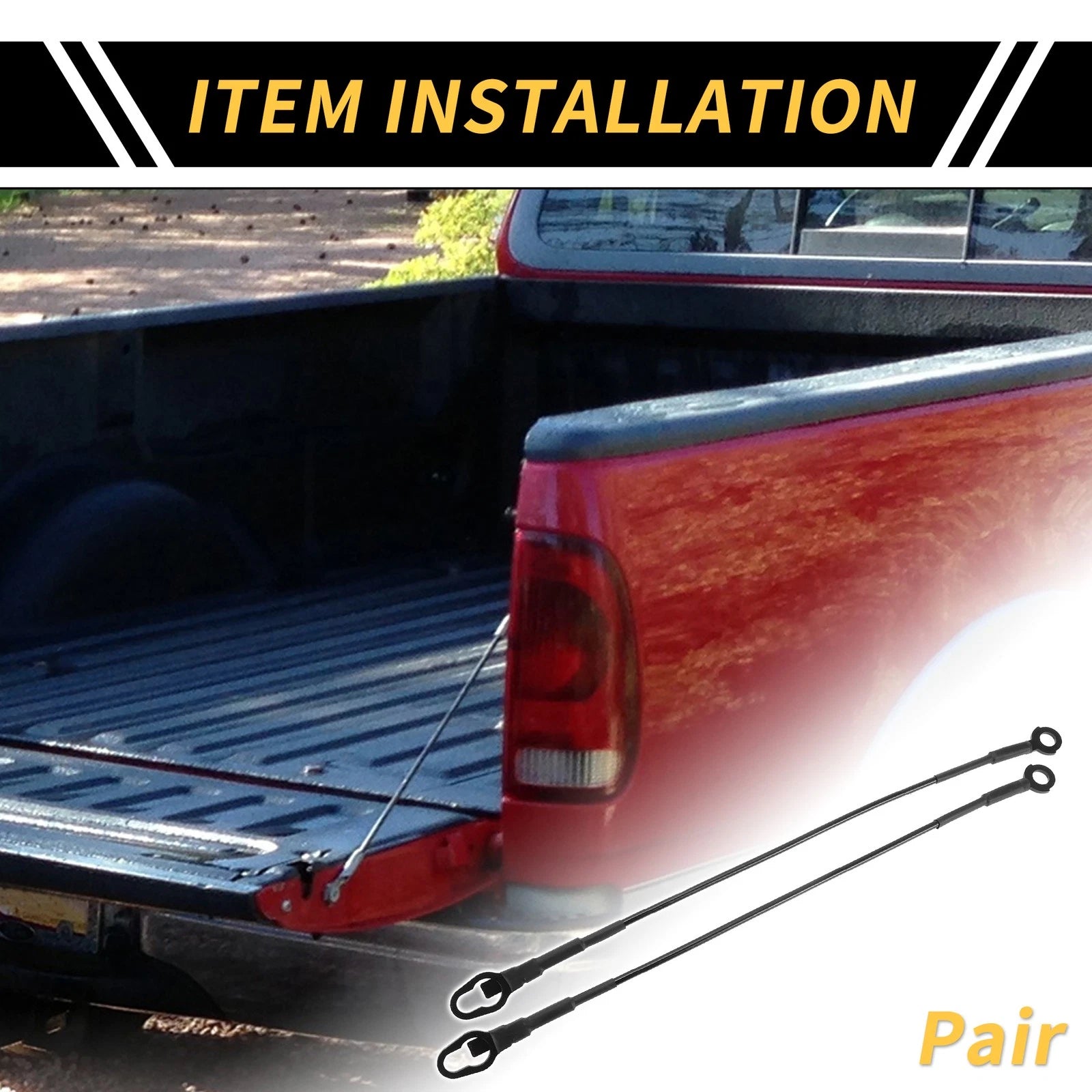 1 Pair Tailgate Cables for Ford F-150 F-250 F-350 (1997–2023)