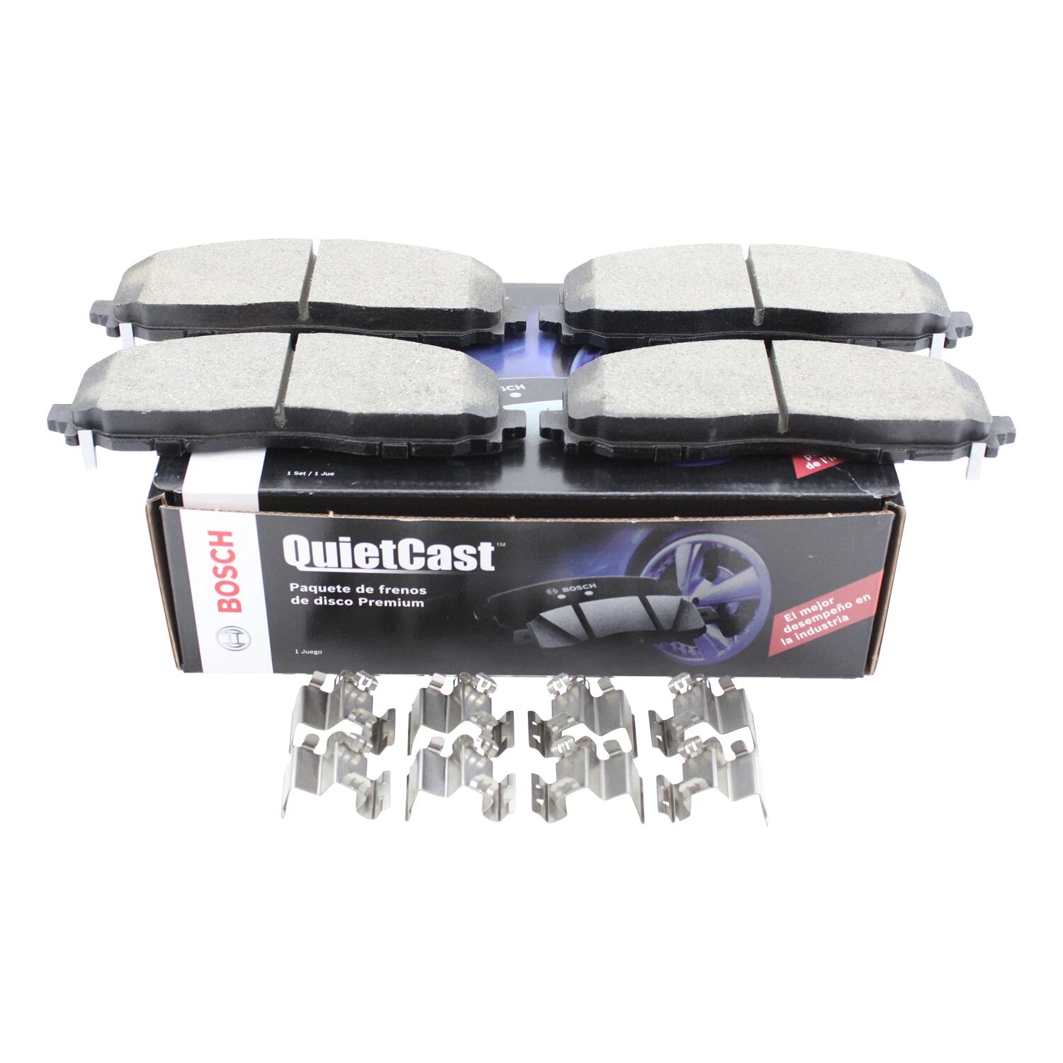 Set of 4 Bosch QuietCast Front Ceramic Brake Pads for Chrysler Dodge VW