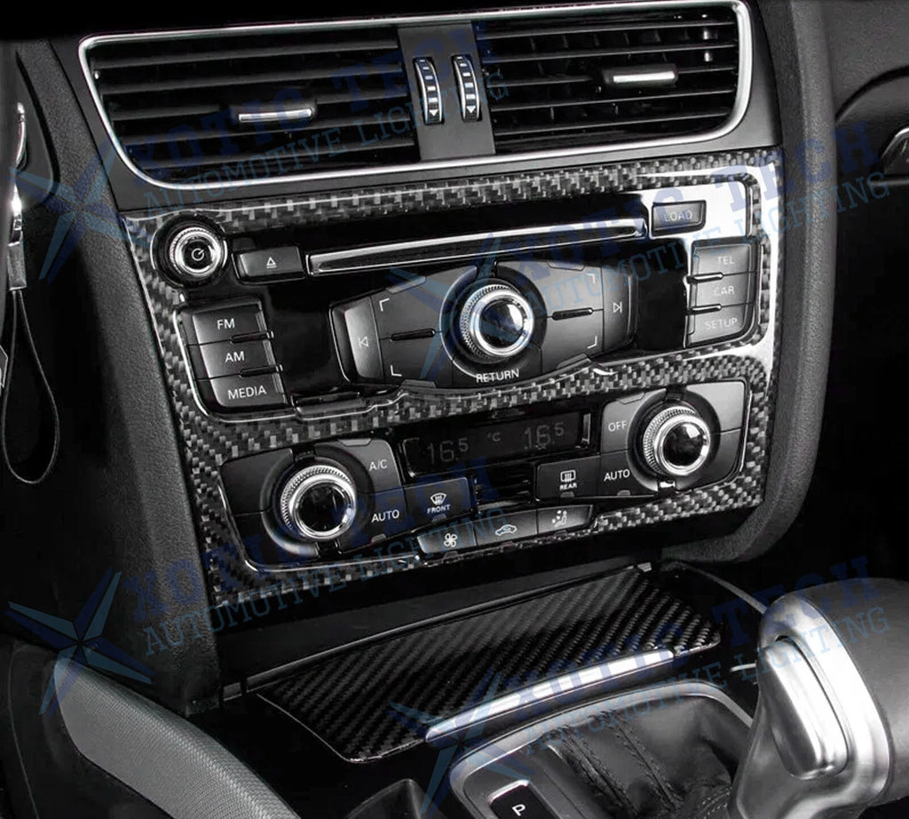 Carbon Fiber Interior Console Panel Cover Trim for Audi Q5 (2009-2017)