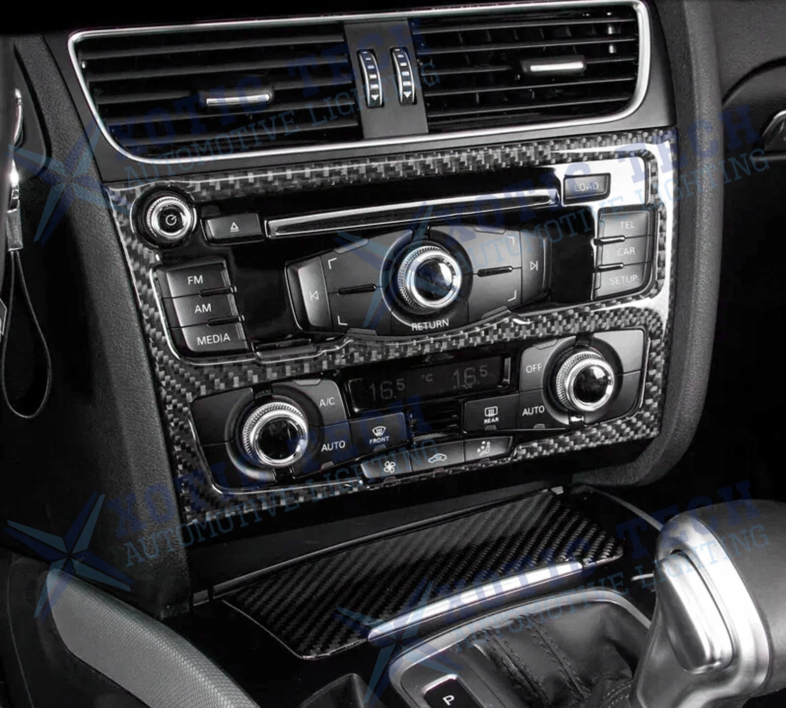 Carbon Fiber Interior Console Panel Cover Trim for Audi Q5 (2009-2017)