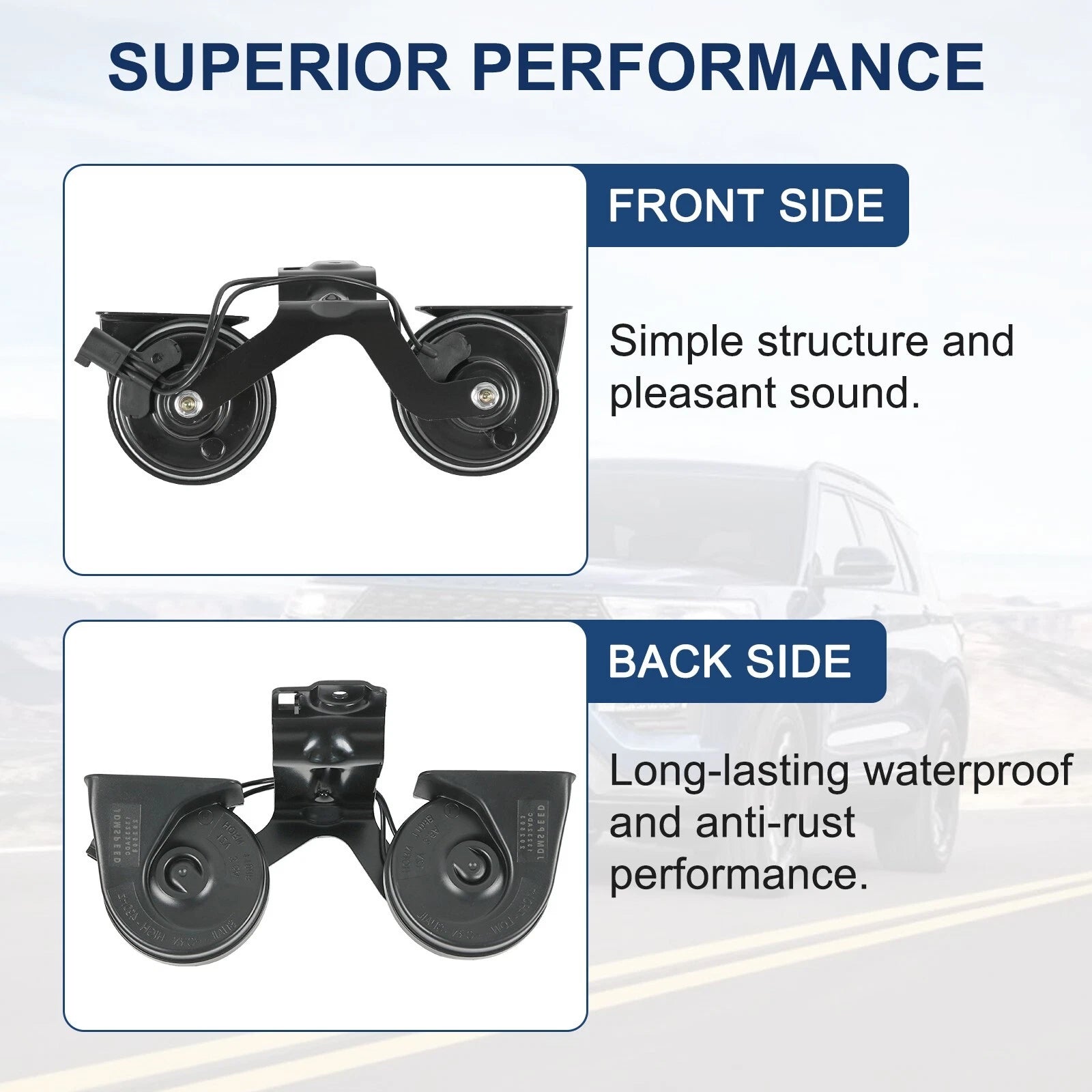 High Low Pitch Horn Assembly for Ford Explorer (2016-2019)