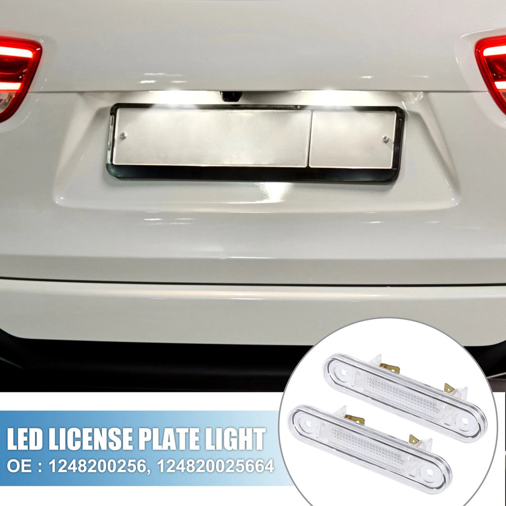 2X White LED License Plate Light 1248200256 3528SMD for Mercedes-Benz C220 (2010–2015)
