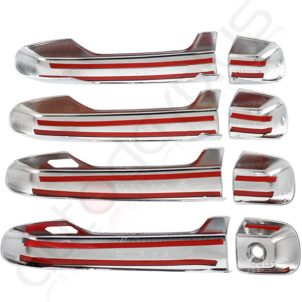 Set of 4 Door Handle Covers for Toyota Land Cruiser Prado (2010–2022) Chrome