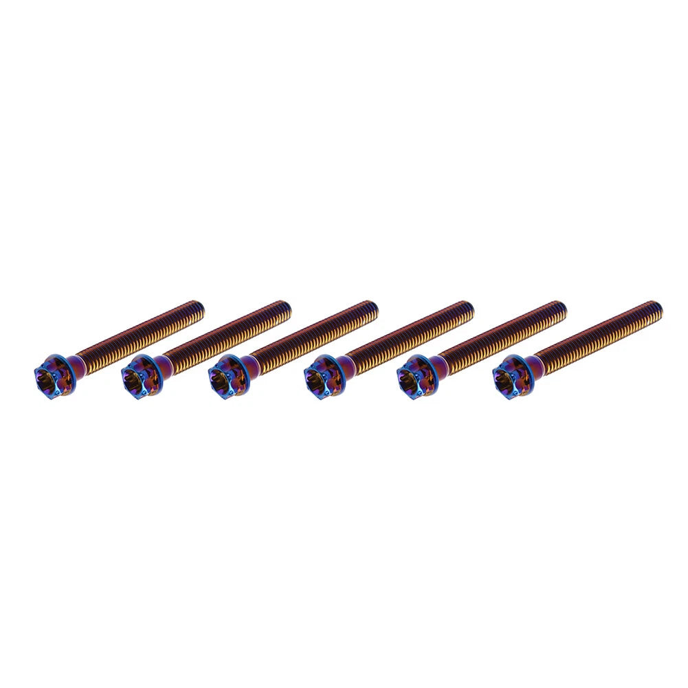 6X M10x55mm Titanium Torx Head Flange Bolts for Motorcycle Bike
