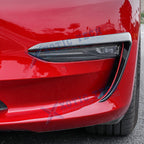 Front Fog Light Eyebrow Decor Carbon Fiber for Tesla Model 3 (2017–2023)
