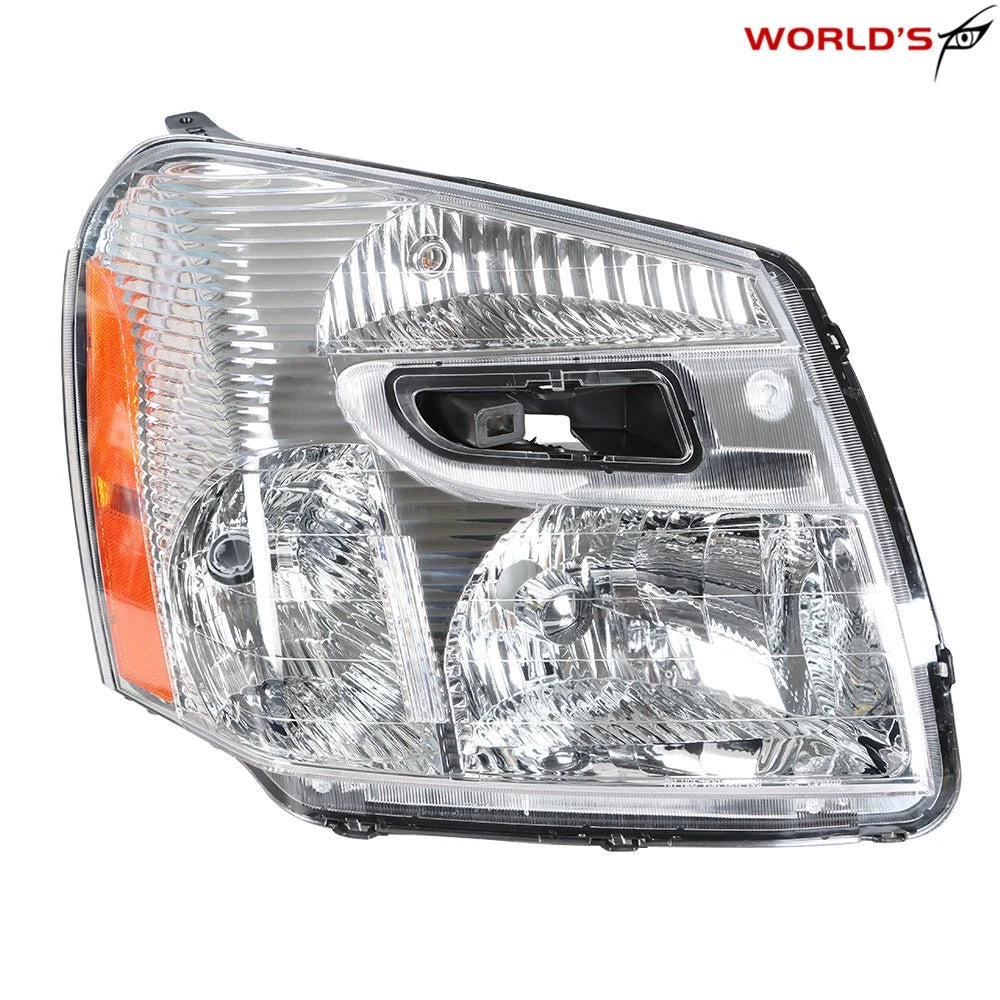 Right Headlight for Chevy Equinox (2005–2009) Halogen Chrome Housing Clear Lens