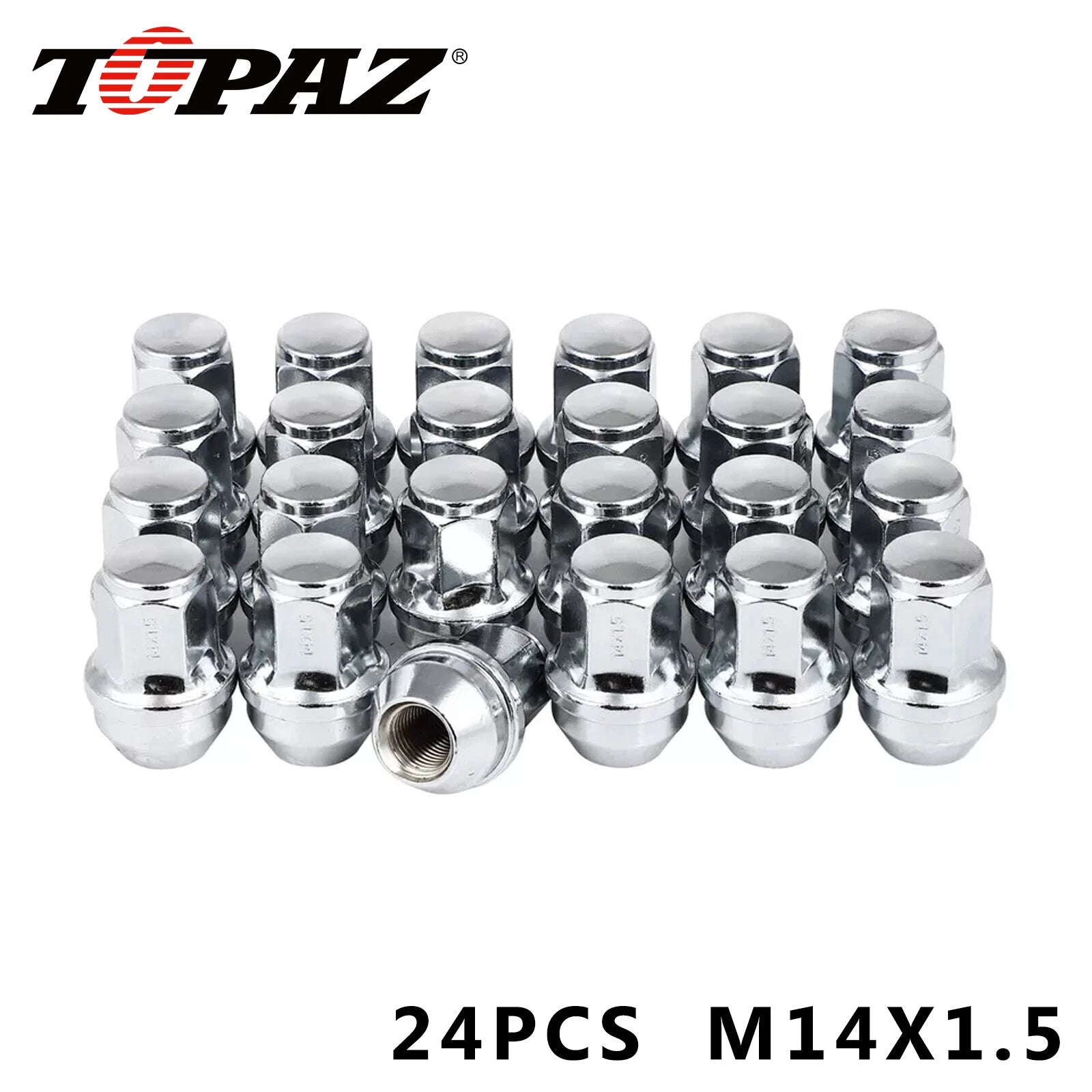 24x Chrome Lug Nuts for Chevy Silverado Tahoe Suburban Colorado (2007–2023)