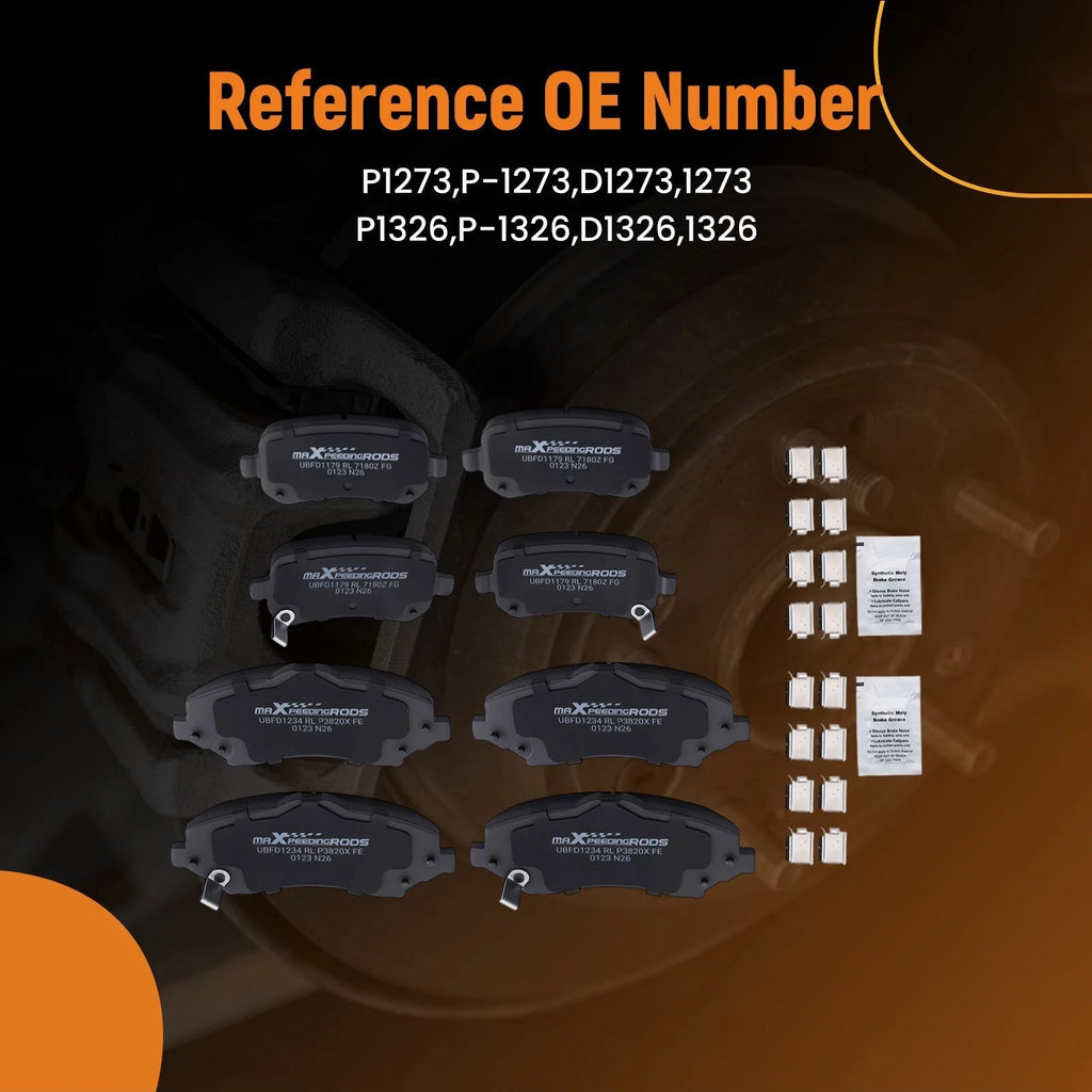 8pcs Brake Pads Kit for Dodge Grand Caravan/Journey (2008–2012)