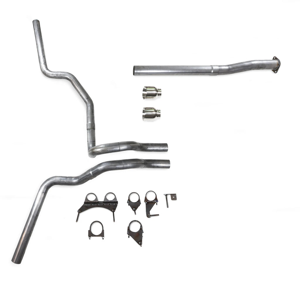 Dual Exhaust Kit for Toyota Tacoma (2016–2023) 2.5" No Muffler DBL Wall w/ Tip