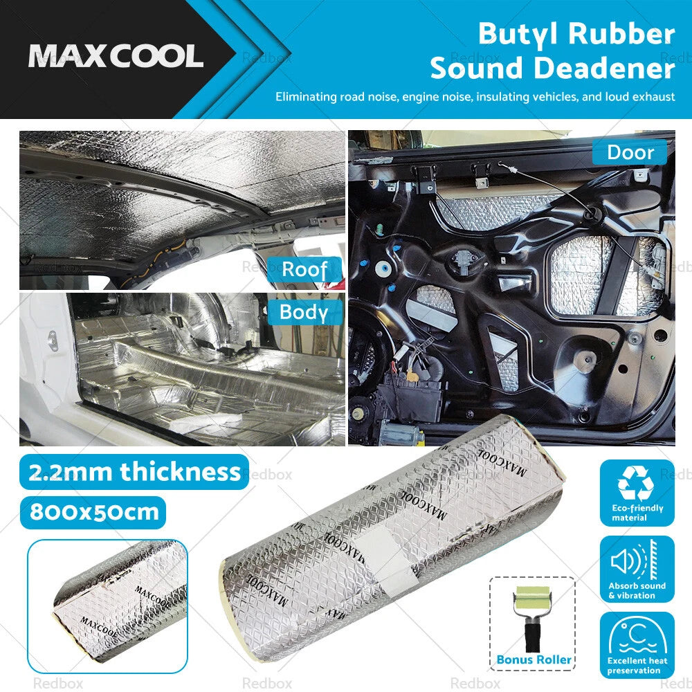 Butyl Rubber Sound Deadener Roll 2.2mm Thick for Car Soundproofing (4㎡)