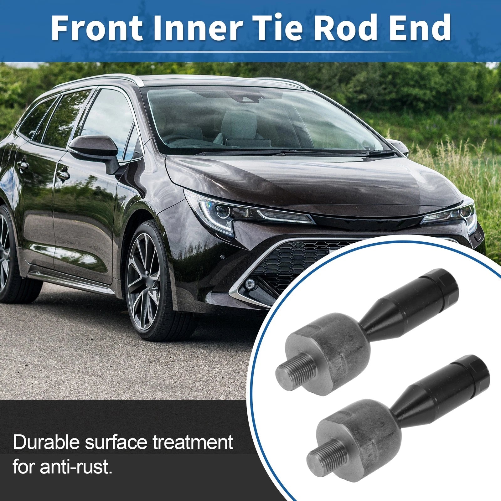 2X Front Inner Tie Rod End Links for Toyota Tacoma (1995–2004) No.EV433