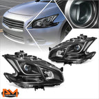 Projector Headlights for Nissan Maxima (2009–2014) - Black Housing