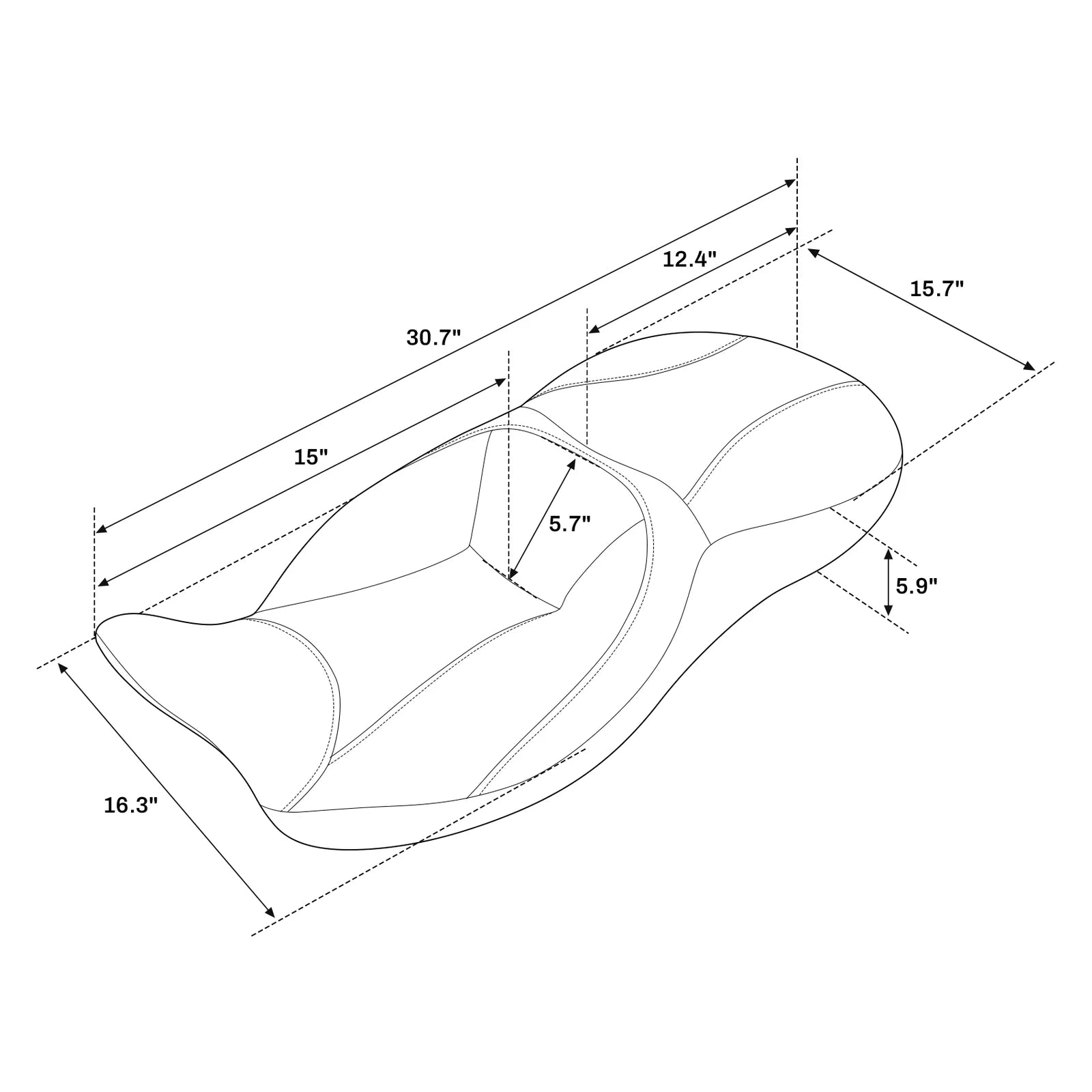 Driver Passenger Seat Backrest Pad for Harley Touring Road King (2014–2023)