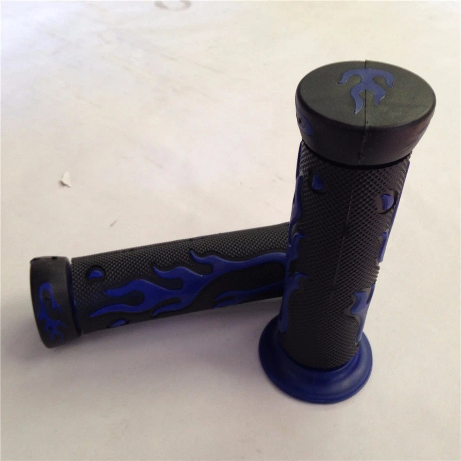 7/8" Blue Flame Gel Black Hand Grips for Yamaha FZR YZF 600