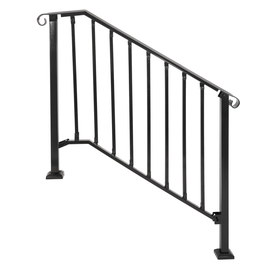 Adjustable Steel Step Handrail for Outdoor Stairs (Universal)