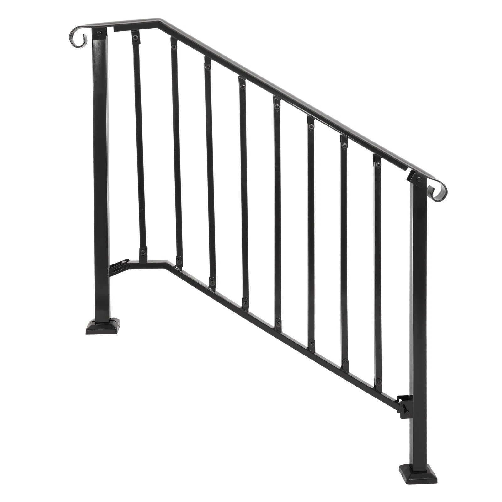 Adjustable Steel Step Handrail for Outdoor Stairs (Universal)