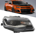 Right Side Headlight Assembly for Chevy Camaro (2016–2022) Black HID LED DRL