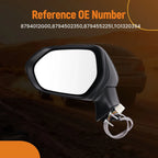Driver Power Side Mirror for Toyota Corolla Hybrid (2019–2025) Heated Black 8794012G00