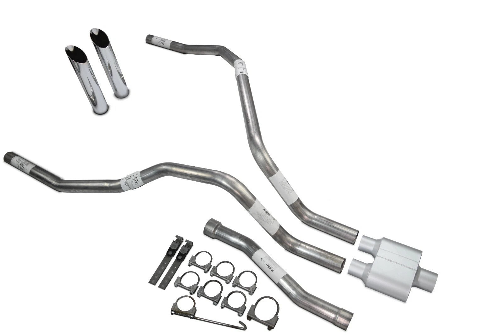 Dual Exhaust Muffler with Slash Cut Tip for Nissan Titan (2004–2006)