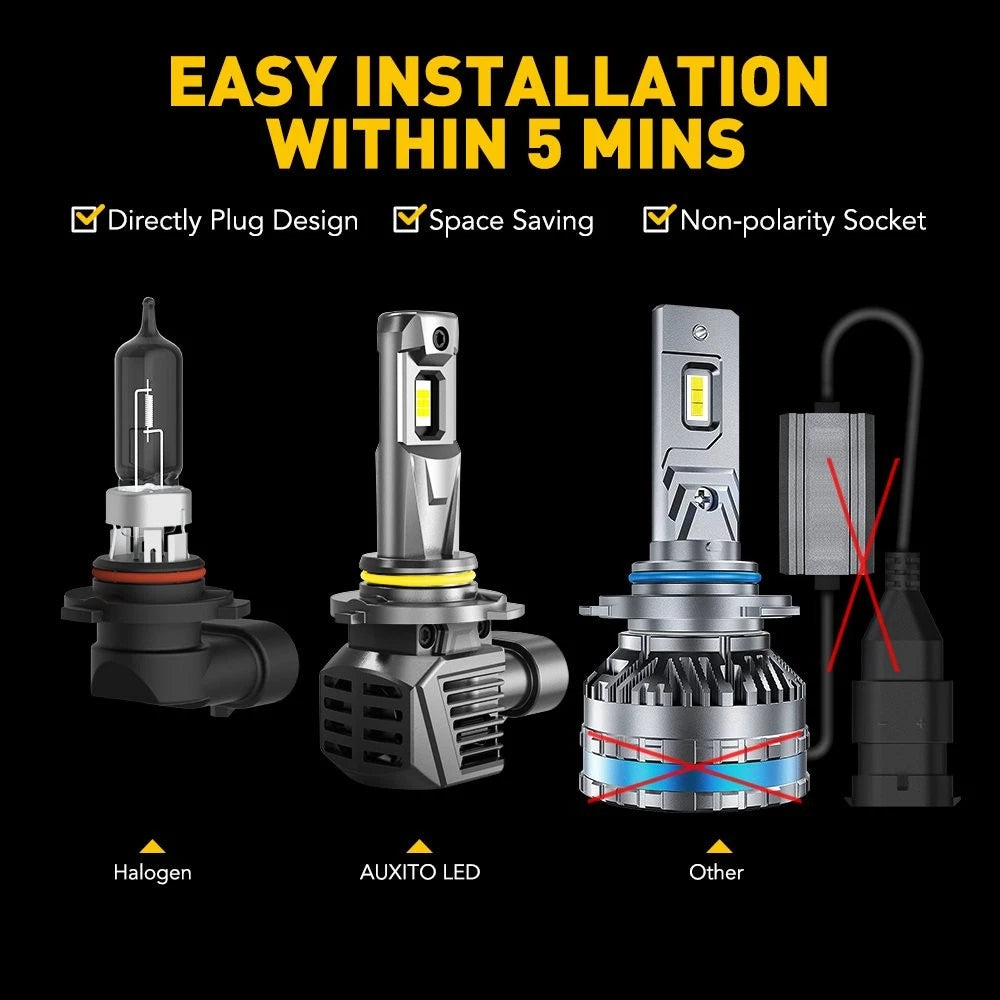 2X H11 9005 9006 LED Headlight Bulbs 60000LM 6000K White High Low Beam