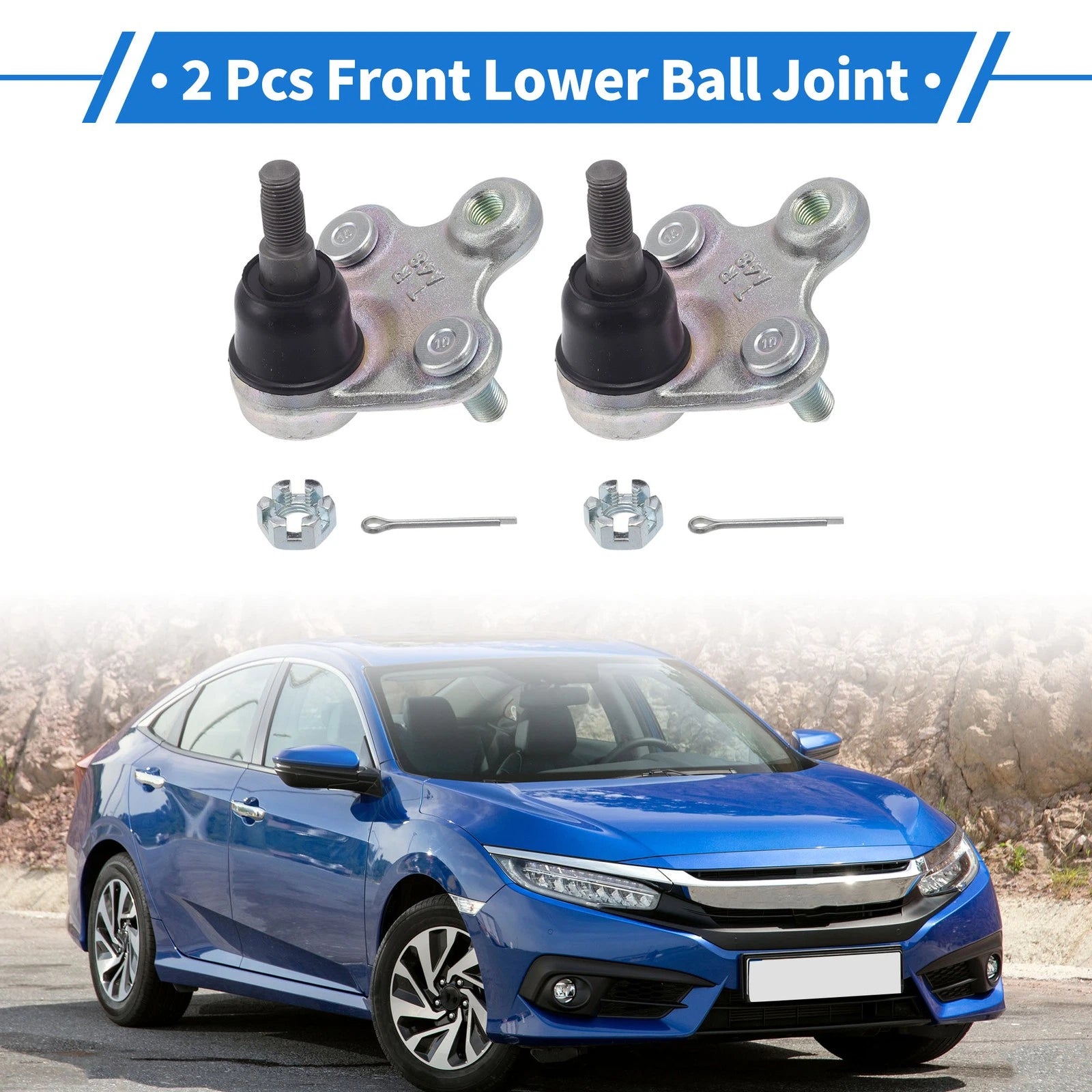 2X Front Lower Ball Joints for Honda Civic (2012–2018) K500234/51220TR0A01