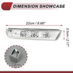 Mirror Turn Signal Light for Hyundai Santa Fe (2013–2018) No. 876233J000 Right Gray Clear