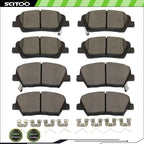 Set of 4 Ceramic Brake Pads for Kia Sorento, Hyundai Santa Fe Sport (2016–2020)