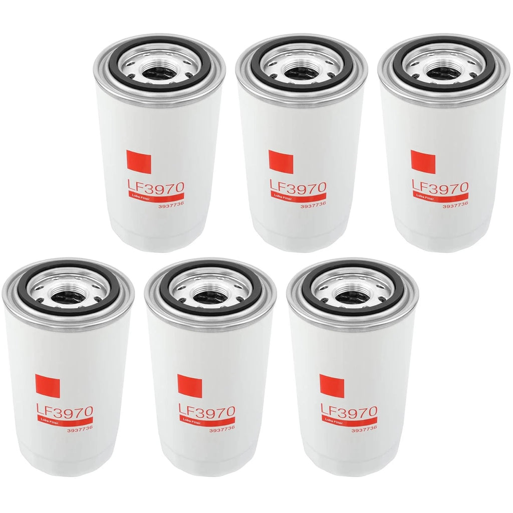 6X LF3970 Oil Lube Filter for Fleetguard Cummins ISB QSB (5.9L 6.7L)