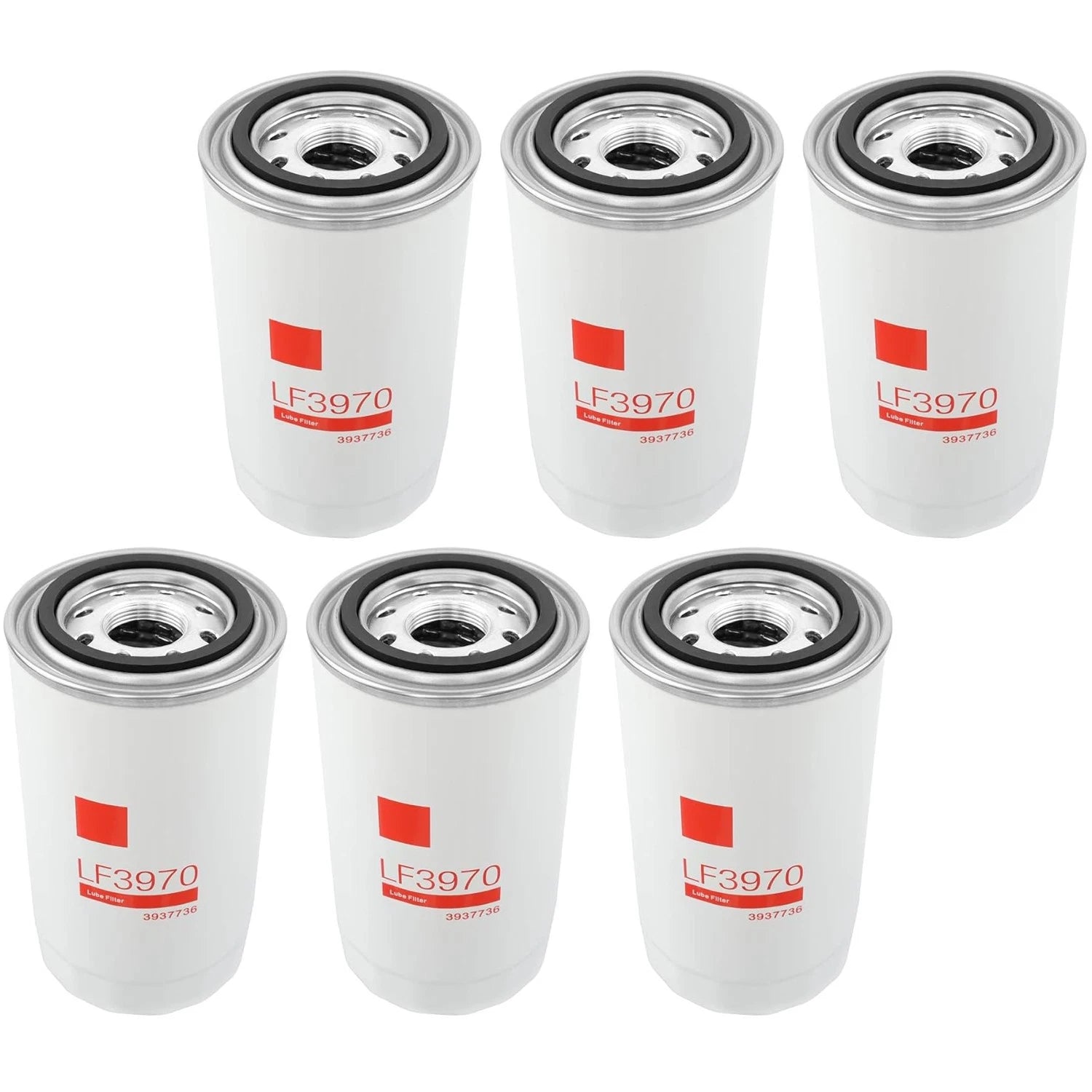 6X LF3970 Oil Lube Filter for Fleetguard Cummins ISB QSB (5.9L 6.7L)