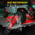 10 Pods Red LED Rock Lights for Jeep (YYYY–YYYY)