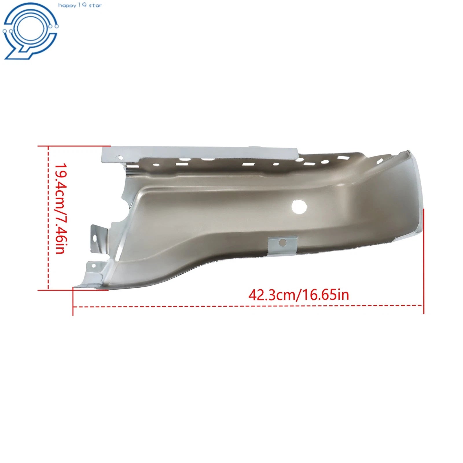 Set of 2 Rear Bumper End Caps for Ford Ranger (2019-2023) Chrome
