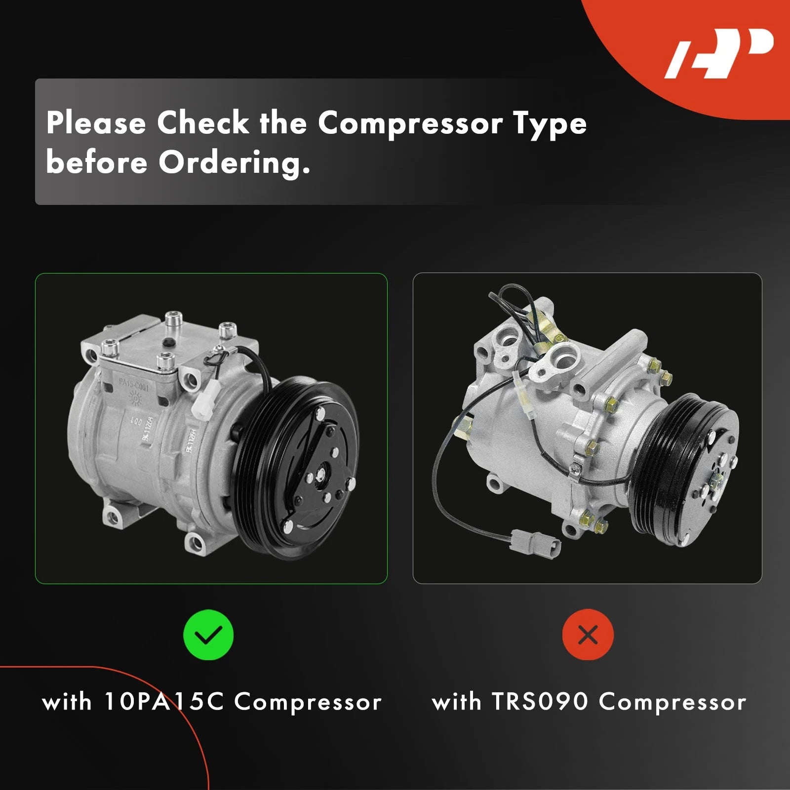 A/C Compressor with Clutch for Honda Civic (1999–2000) Acura NSX Integra