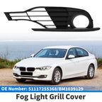 Front Right Fog Light Grill No. 51117255368 for BMW 328i (2012–2015) Black ABS