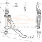 Control Arm Ball Joint Tie Rod Kit for Honda Civic (1992-1995)