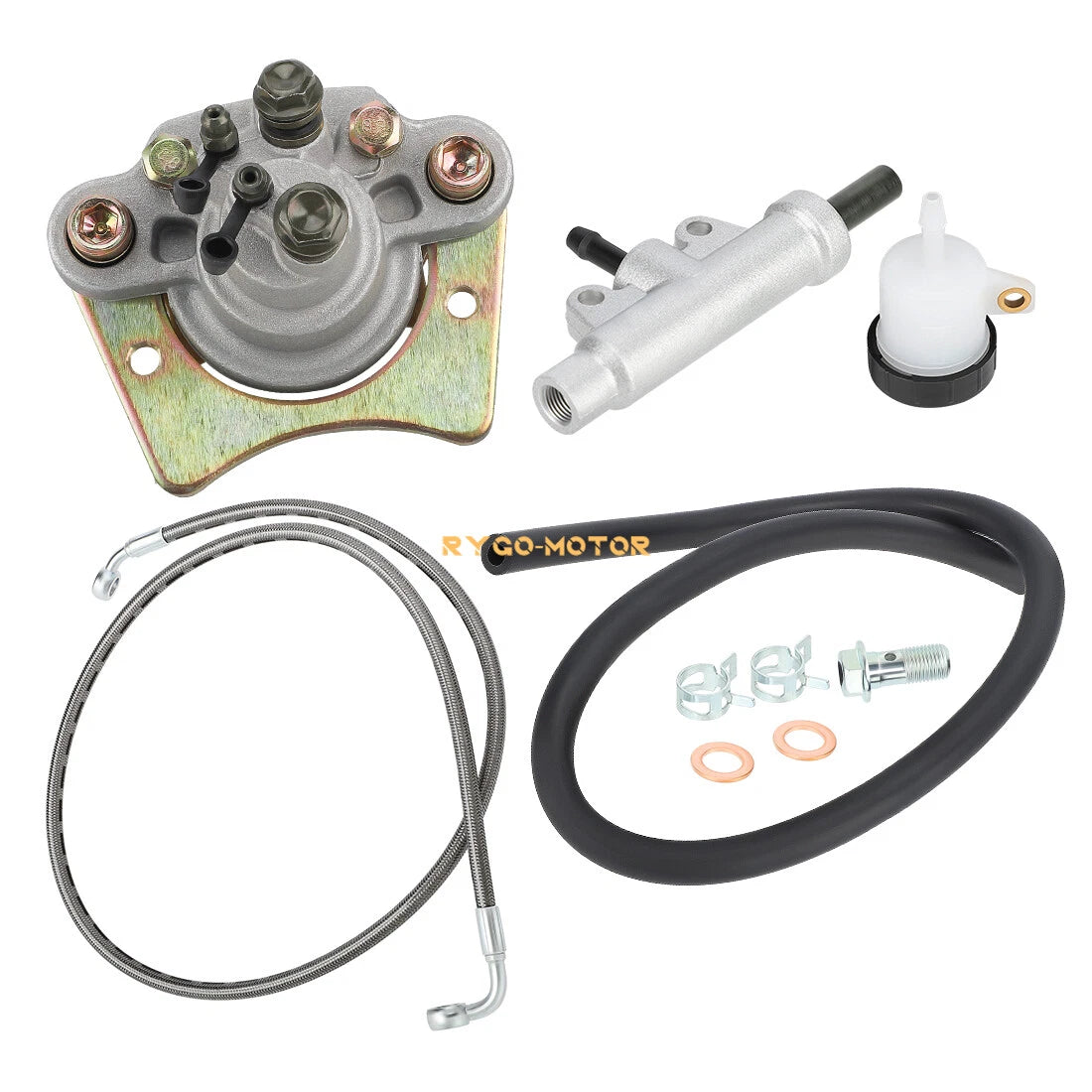 Rear Brake Master Cylinder & Caliper & Hose for Polaris Trail Boss 330 (2010–2013)