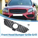Front Upper Bumper Grille for Mercedes-Benz GLE450 AMG 2016-2017 Black