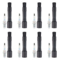 Set of 8 NGK Standard Spark Plugs & Coil Boots for BMW E39 540i E38 740i E31 840 E53 X5