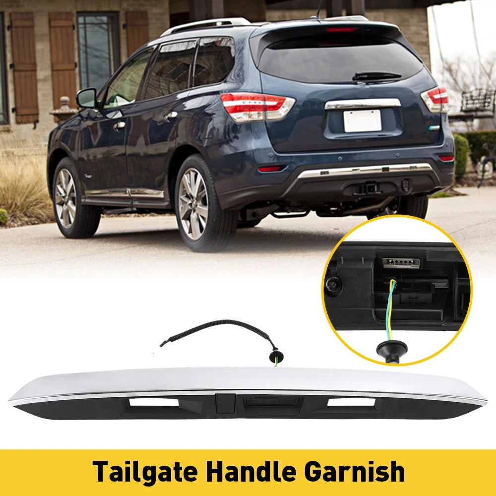 Chrome Rear Tailgate Garnish Handle Trim for Nissan Pathfinder (2013–2020)