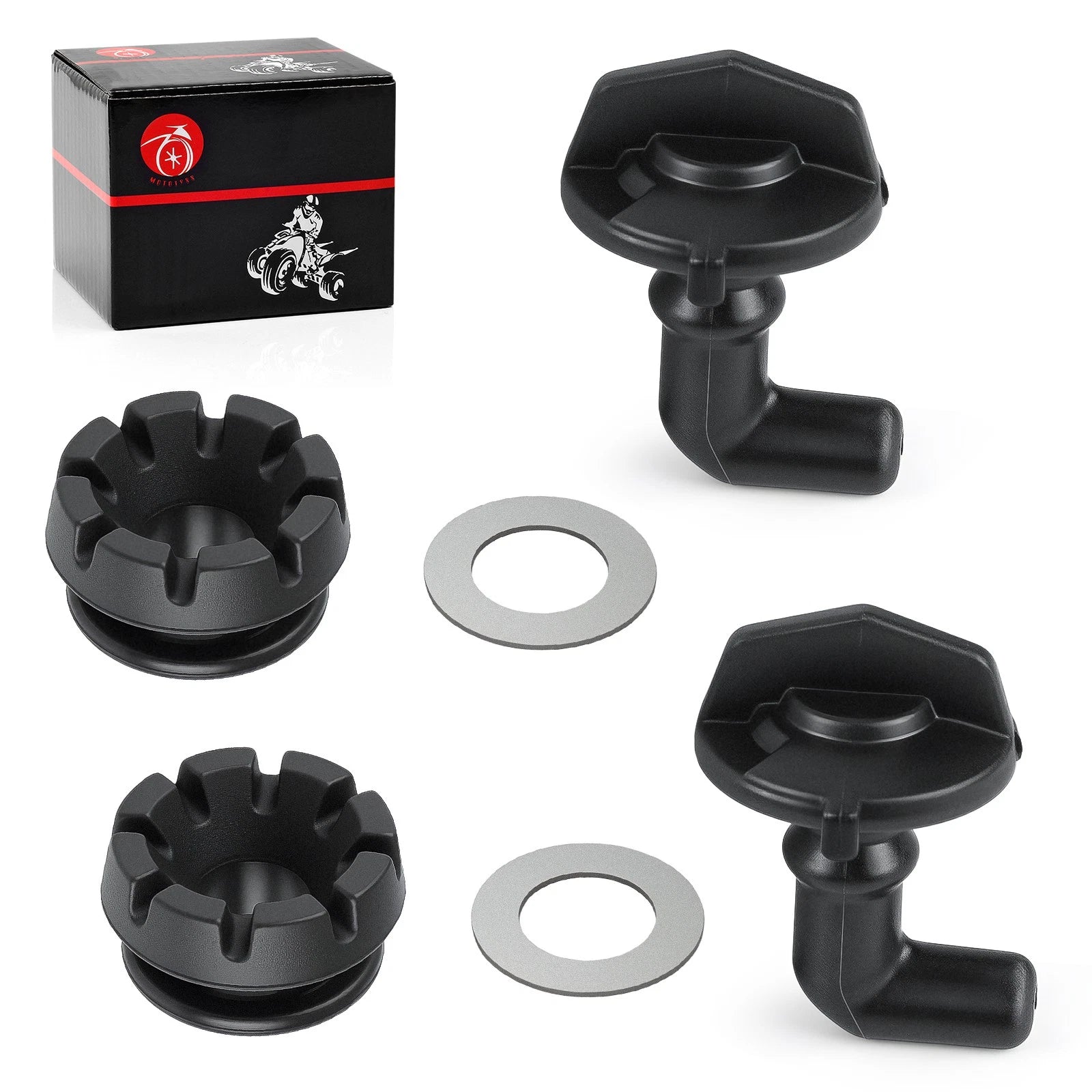2X Hood Latch Toggles + Grommets Washer Kit for Polaris RZR 570 (2012–2022)
