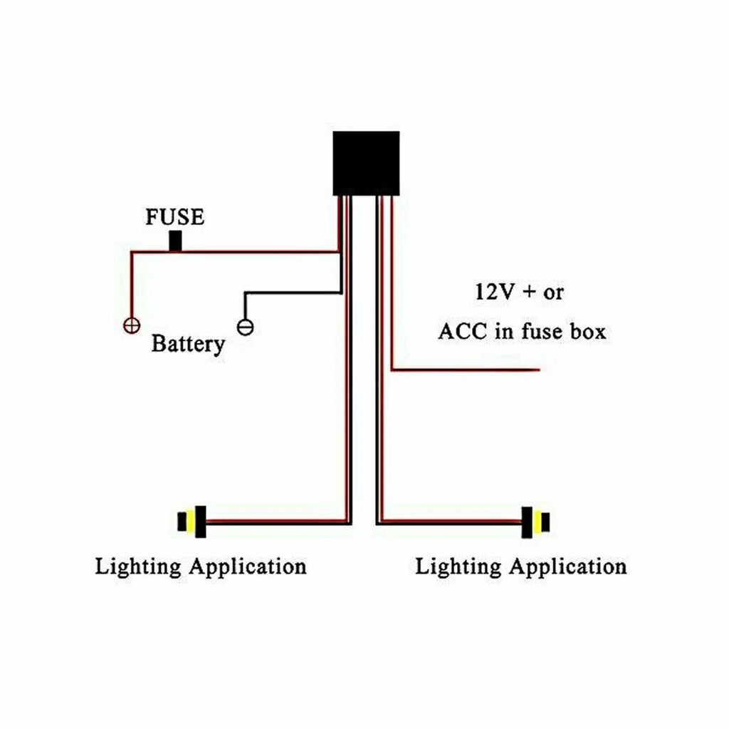 Relay Wiring Harness for H11 H8 HID Conversion LED Kit (2011-2011)
