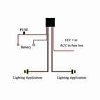 Relay Wiring Harness for H11 H8 HID Conversion LED Kit (2011-2011)