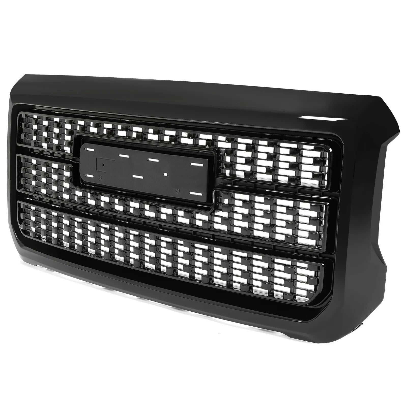 Front Bumper Upper Grille for GMC Sierra 2500HD 3500HD (2015–2019) - Gloss Black