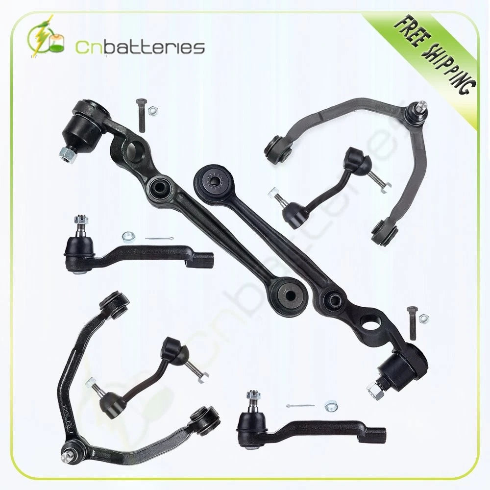 Set of 8 Upper Lower Control Arms Tie Rods Sway Bars for Mercury Ford (1993–1997)