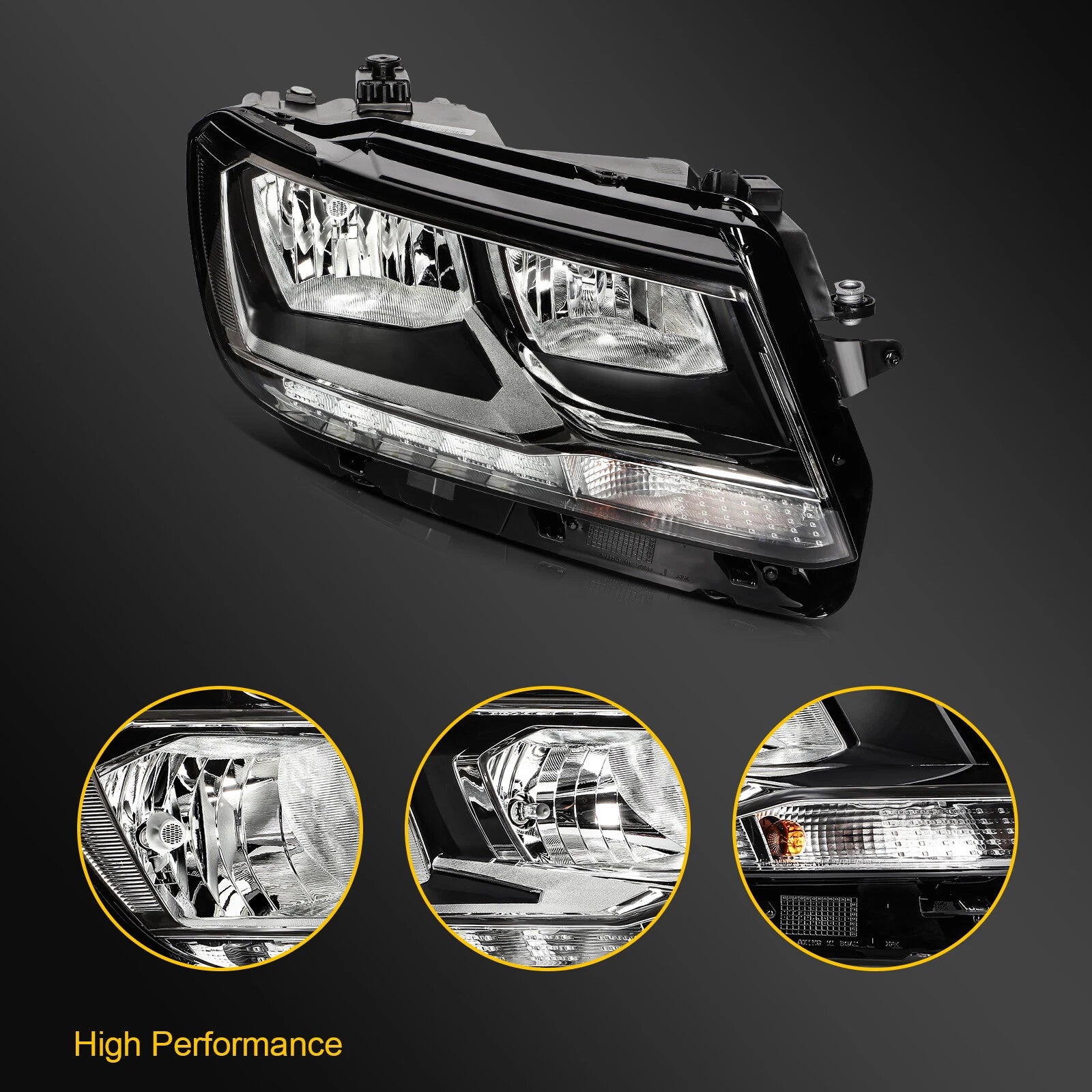 Right Side LED Headlight with Bulb for Volkswagen Tiguan (2018–2021)