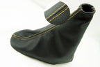 E Brake Boot for Ford Mustang (2010–2014) Yellow Stitch Synthetic Leather