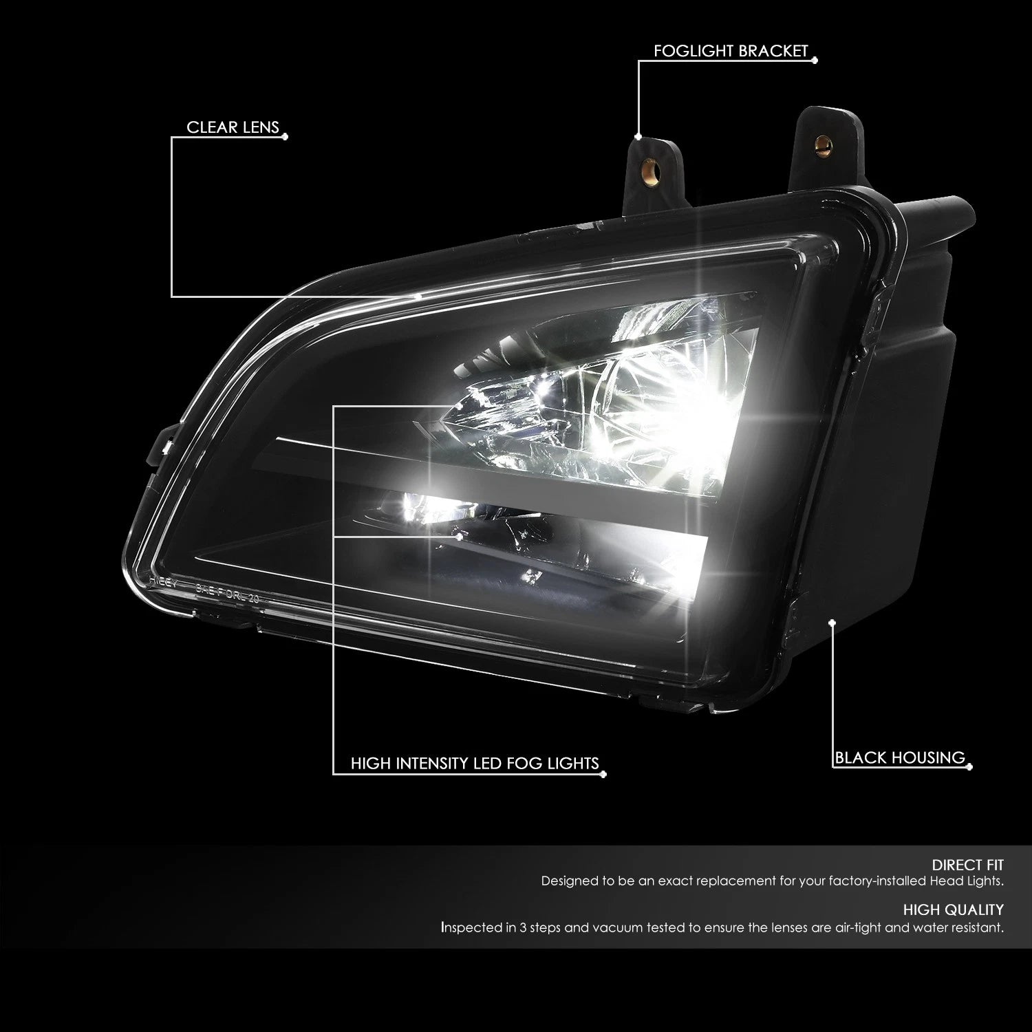 Full White LED Fog Light for Volvo VNL Truck (2018–2022)