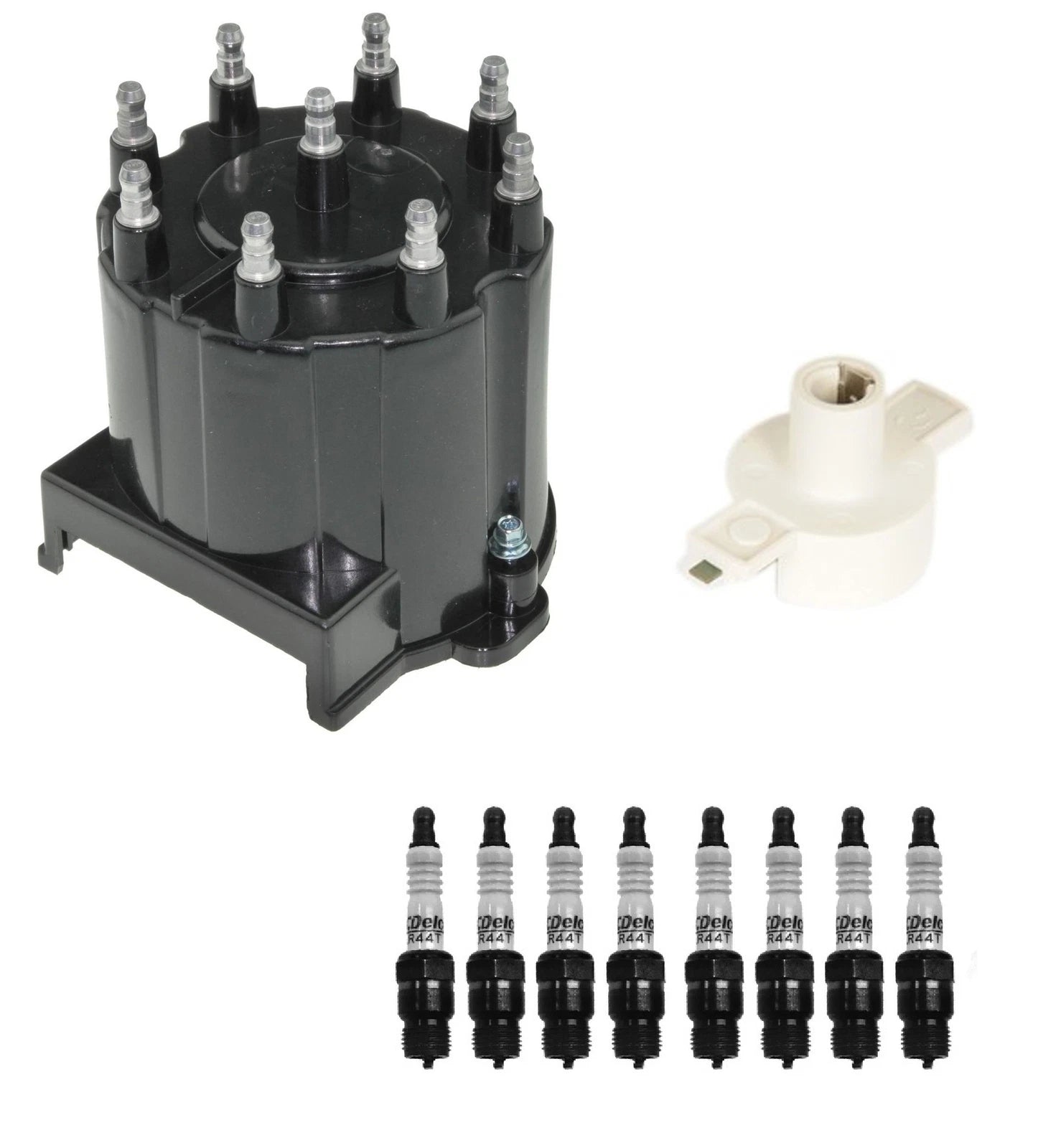 Distributor Rotor Cap & Spark Plugs Kit for GMC G3500, Chevy G30 (1996–1999)