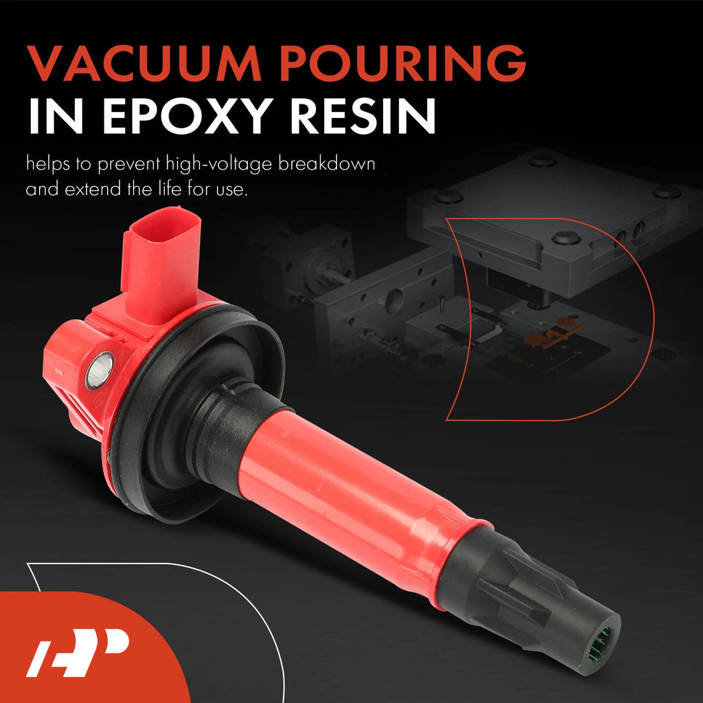 6X Red Ignition Coil for Ford F-150, Explorer, Fusion, Mustang (2011–2017)