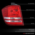 OE Style Chrome Housing Red Lens Tail Lights for Dodge Journey (2009–2020)